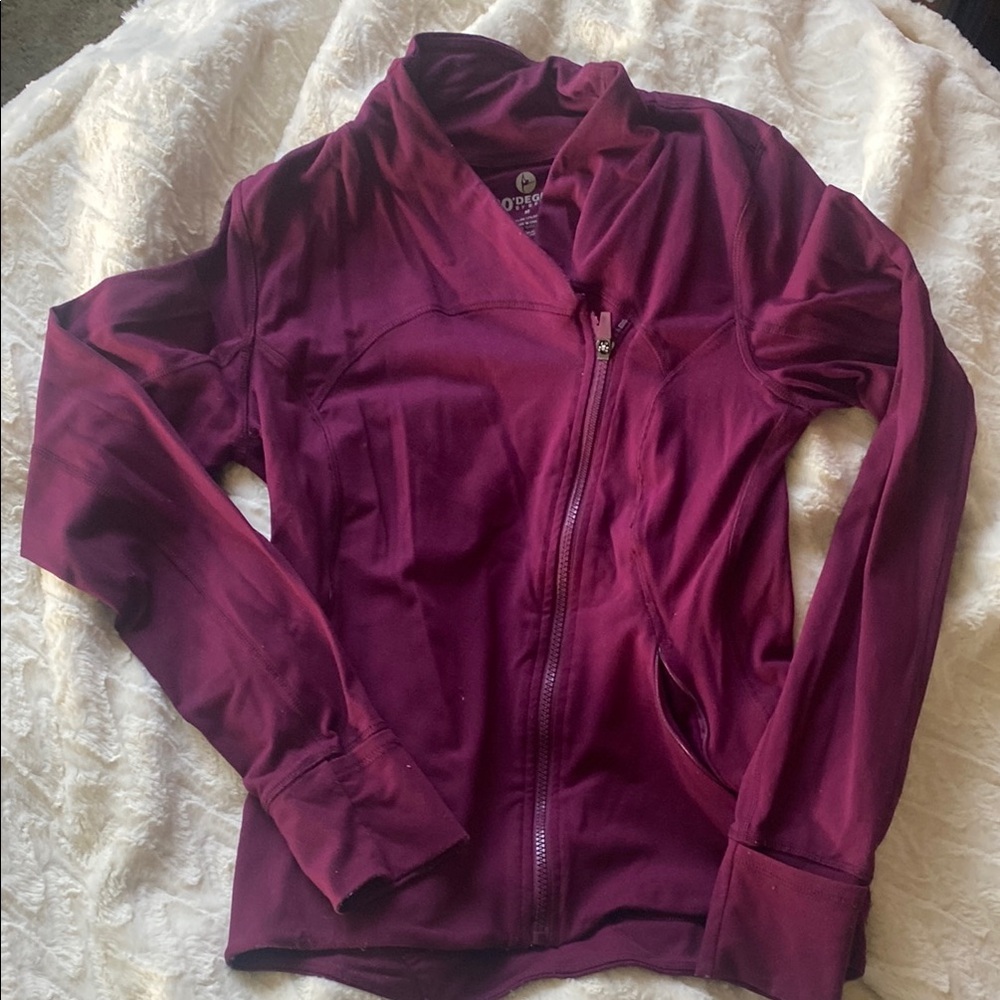 Reflex Purple Athletic Jacket with Mock Neck and Full Zipper